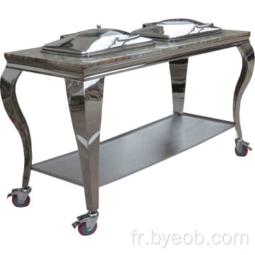 Table de buffet mobile Chafer Heater Two Chafing Dish